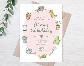 Gardening Theme Invitation for Gardening Party Kids Nature Party Gardening Activities for Kids