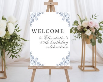 90th Birthday Party Welcome Sign