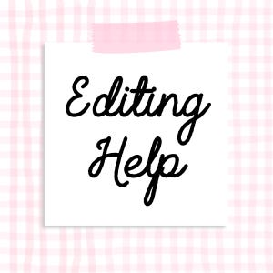 Editing Help for 1 Design from Paige Emma Paperie