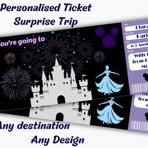 Bon cadeau personnalisé surprise joyeux Noël pour les fêtes de fin d'année, carte d'embarquement personnalisée, imprimable numérique