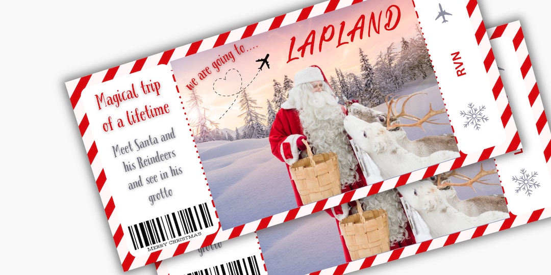 Surprise Lapland Reveal Ticket Boarding Pass Christmas Gift Etsy UK