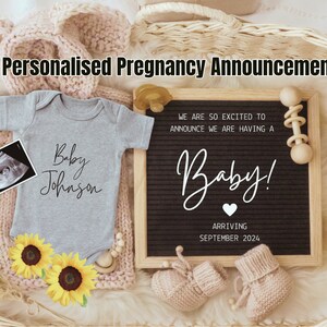 Annonce numérique de grossesse, médias sociaux, Facebook, Instagram, e-mail, Gender Reveal rose, bleu ou neutre Impression NUMÉRIQUE sur une carte