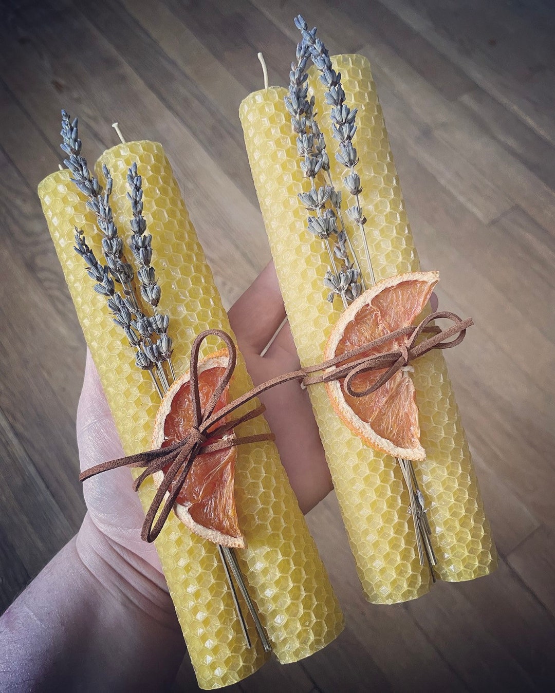 Beeswax Candles Hand Rolled Beeswax Candles Etsy