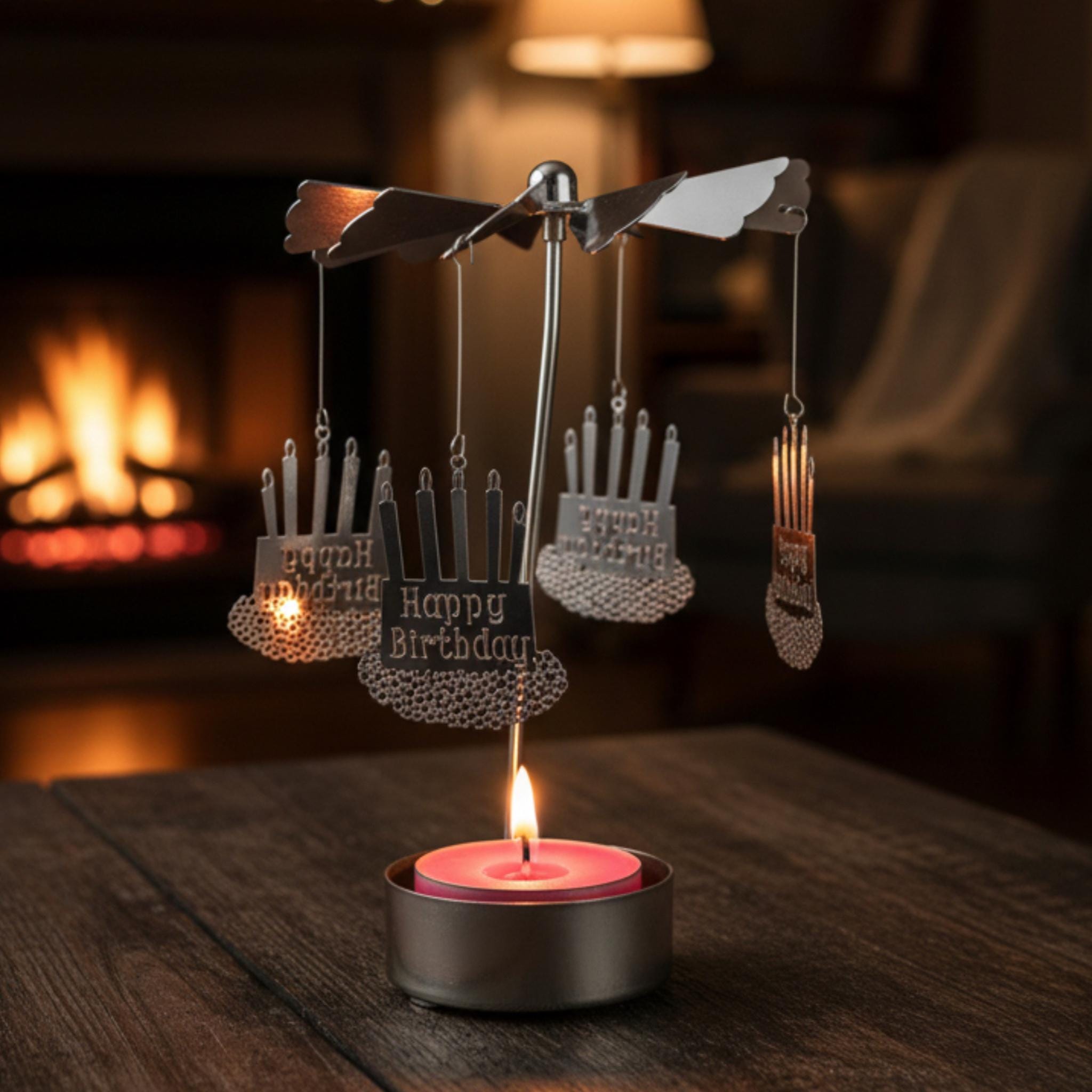 Owl Spinning Candle Holder Rotary Tea Light Carousel Gift - Etsy UK