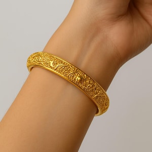 Dragon and Phoenix Bangle Gold Plated Bracelet/Bangles,