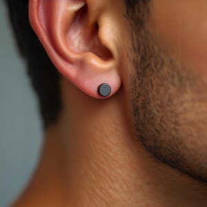 Flat Stud Stainless Steel Button Stud Earrings – Minimalist Unisex Earrings for Men & Women