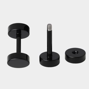 Faux Plug Stud Surgical Steel Earring Screw Back Men / Women, 4 Colours