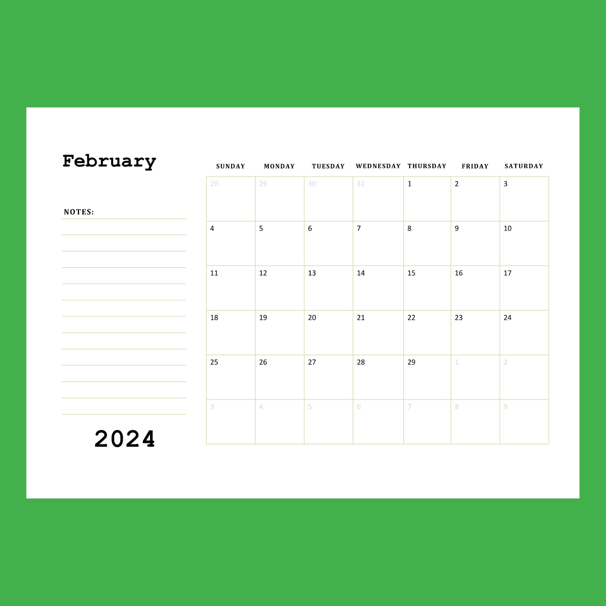 2024 Printable Dog Breeds Calendar Digital Calendar Dog Etsy