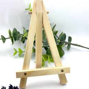 Mini cavalete de madeira feito à mão para fotos, cartões, celular | Perfeito para decoração de mesa e presentes, casamento, aniversário, celebração familiar