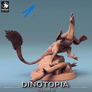 Pyroraptor | Dinotopia Pt 3 | by Rescale Miniatures | Dungeons and Dragons | D&D | Tabletop Games | Wargames | Resin Miniature