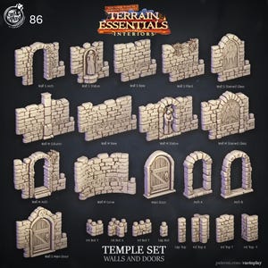 Props for tabletop games|Temple|Miniatures|32mm