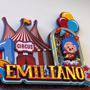 Cake Topper personalizado, Cake Topper 3D con Shaker, Plim Plim Cake Topper, Fiesta de cumpleaños personalizada, tema Plim plim.