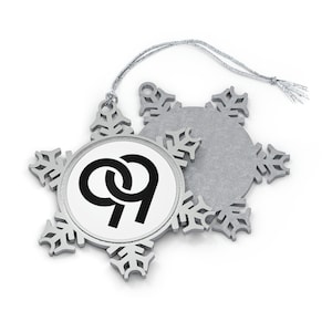 99 Bottles Pewter Snowflake Ornament