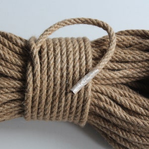 100% Natural Jute Hessian Rope, Organic Jute Rope, Jute Cord Yarn, Raw Jute Bondage Rope, 6mm Unprocessed Jute, Handmade Jute Shibari Rope