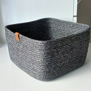 Bulk Order Cotton Woven Basket, Handmade Square Storage Basket, Cotton Rope Organizer, Cotton Rope Kitchen Decor, Boho Housewarming Gift