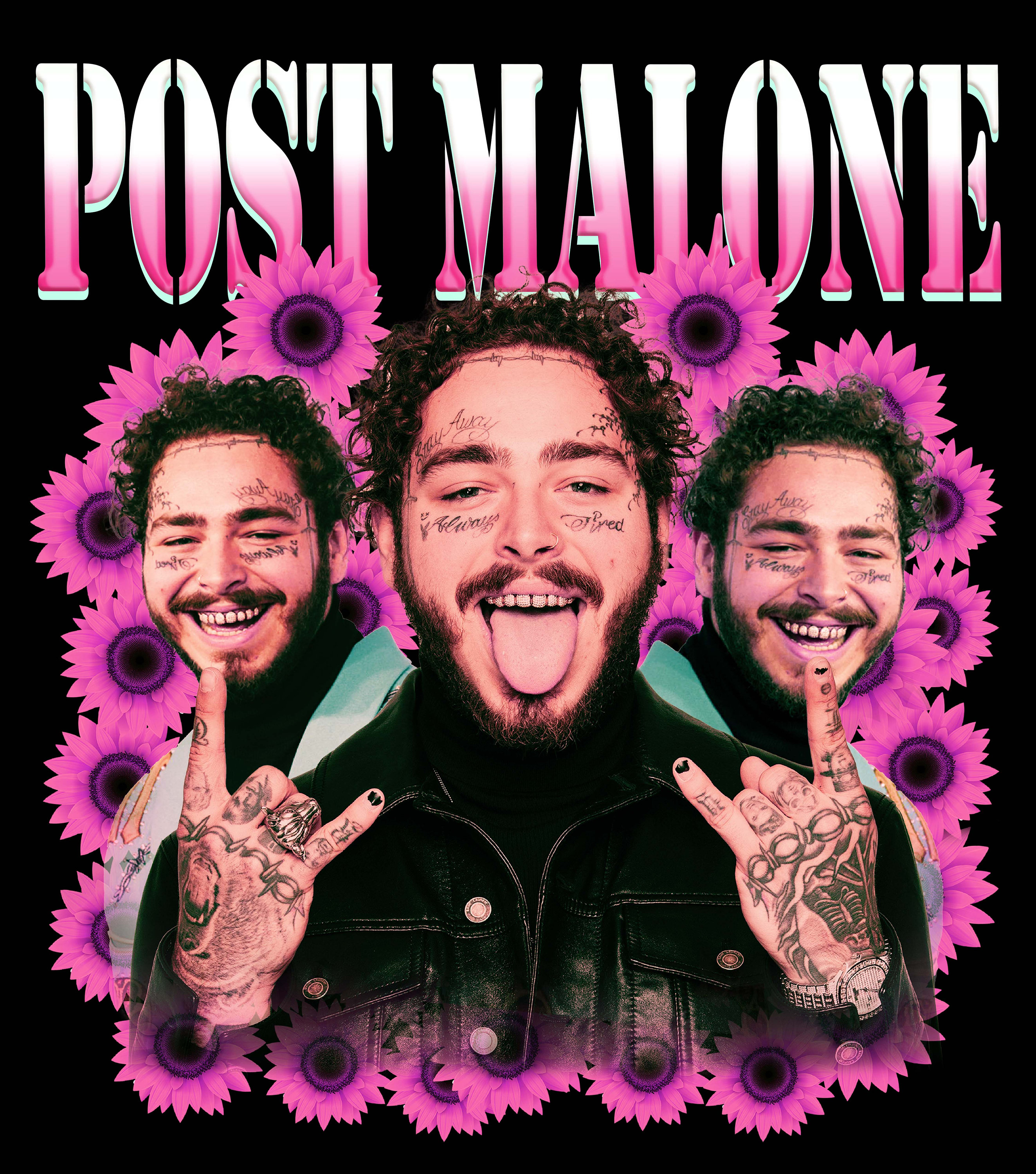 Post Malone Rockstar Long Sleeve T Shirt Size M Men Tour Tee Rap Medium
