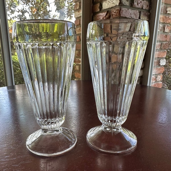 Vintage Sundae Parlor Glasses (Set of 2), Jeanette Glass