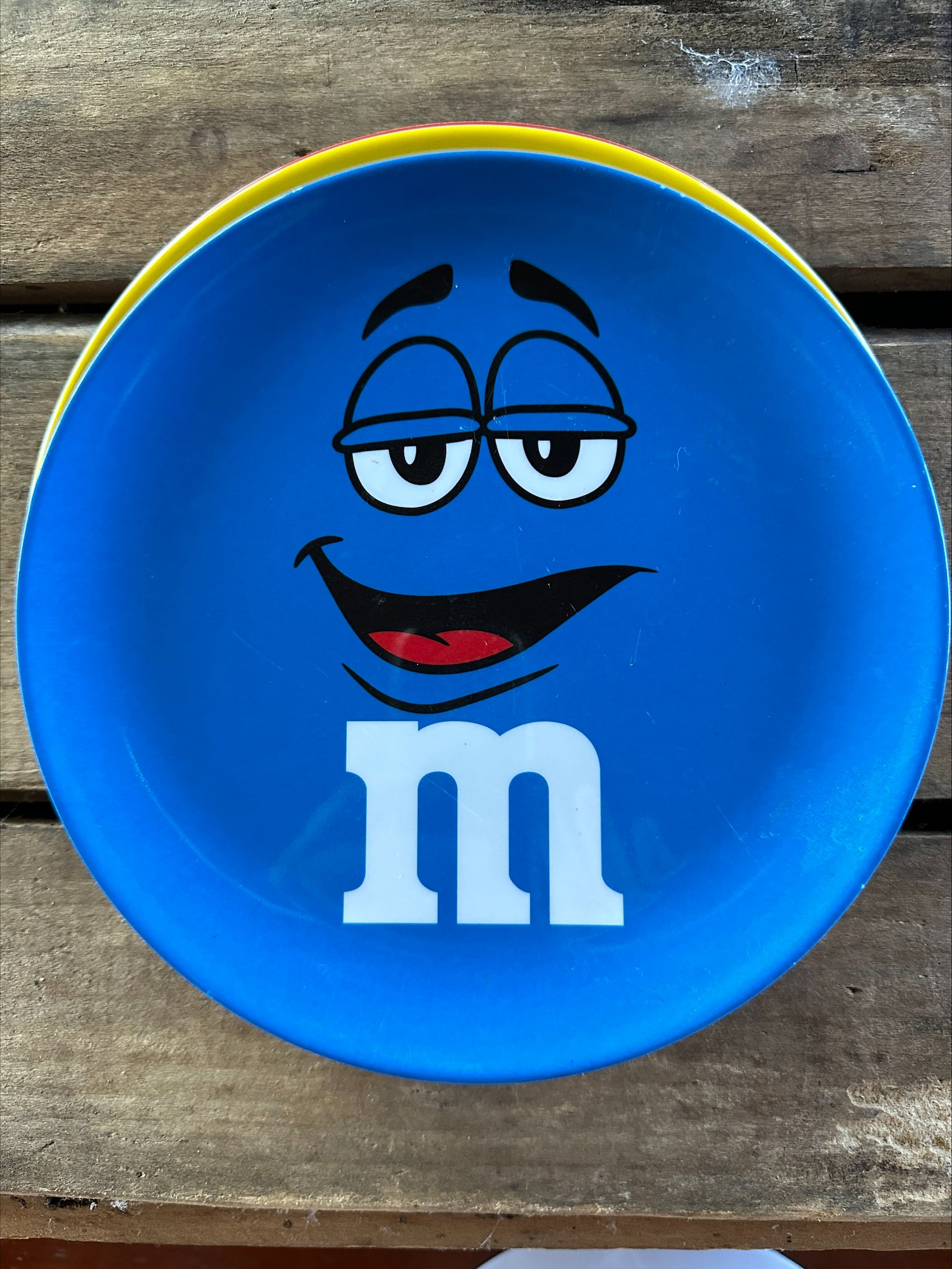 M&M Plastic Plates Set of 4 Etsy