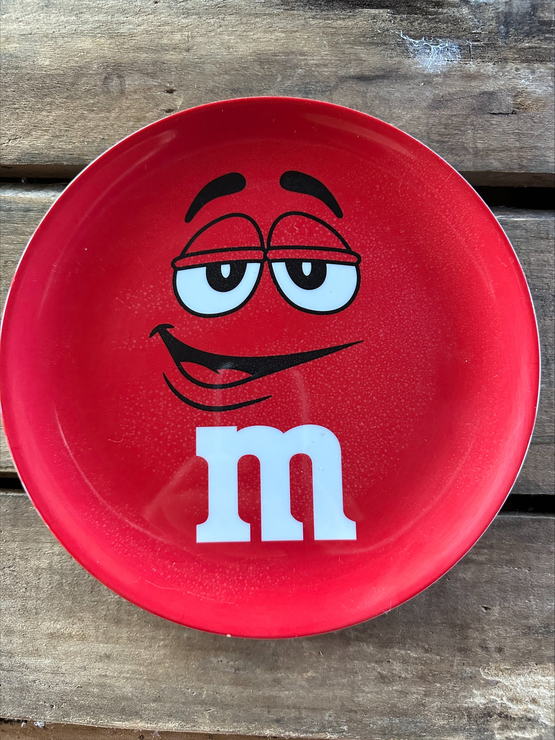 M&M Plastic Plates Set of 4 Etsy