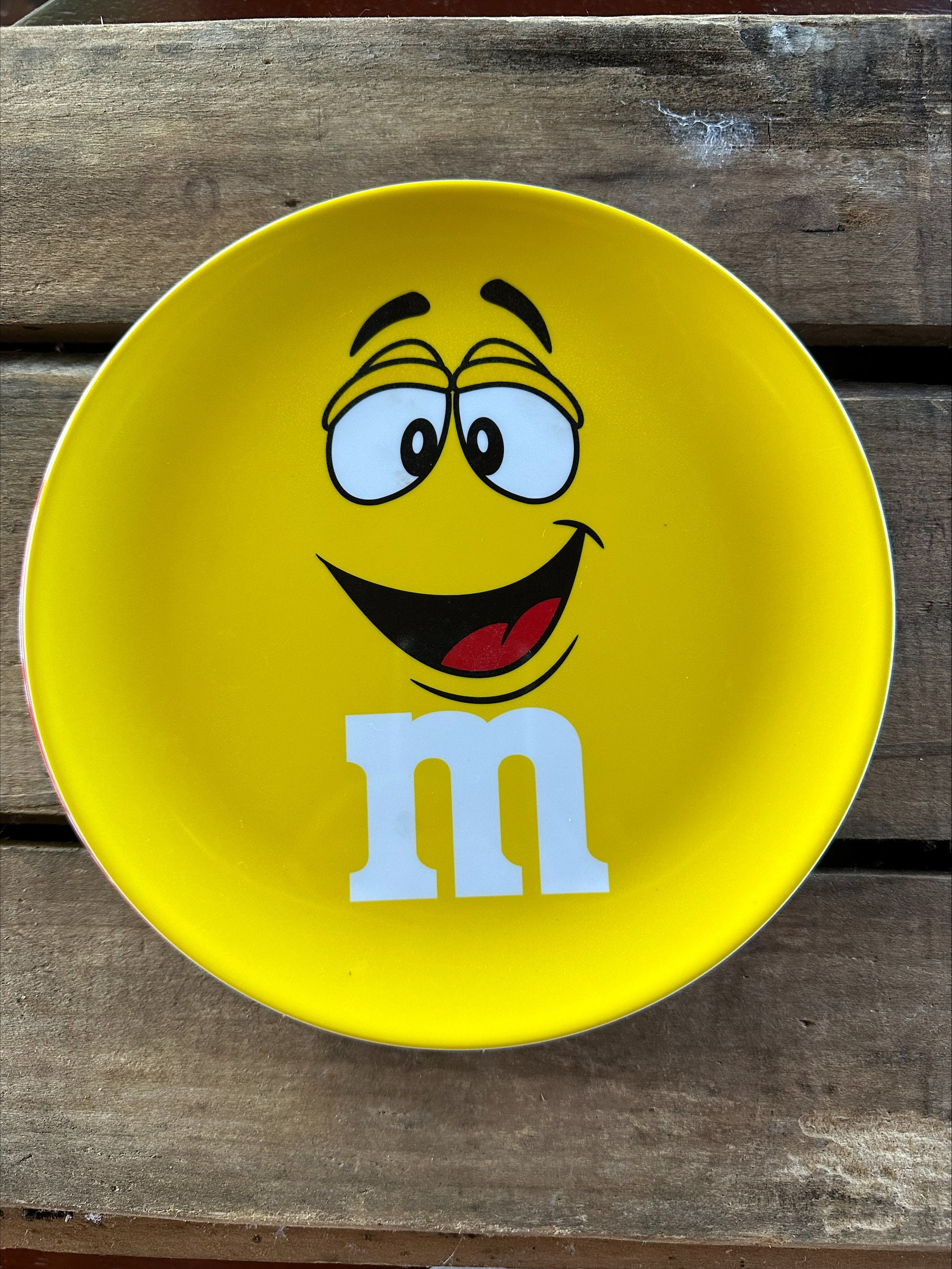 M&M Plastic Plates Set of 4 Etsy