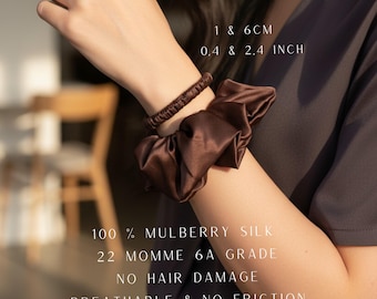 Coletero de seda, 100% seda morera, 22 momme, grado 6A, talla XL 6 y 1 cm