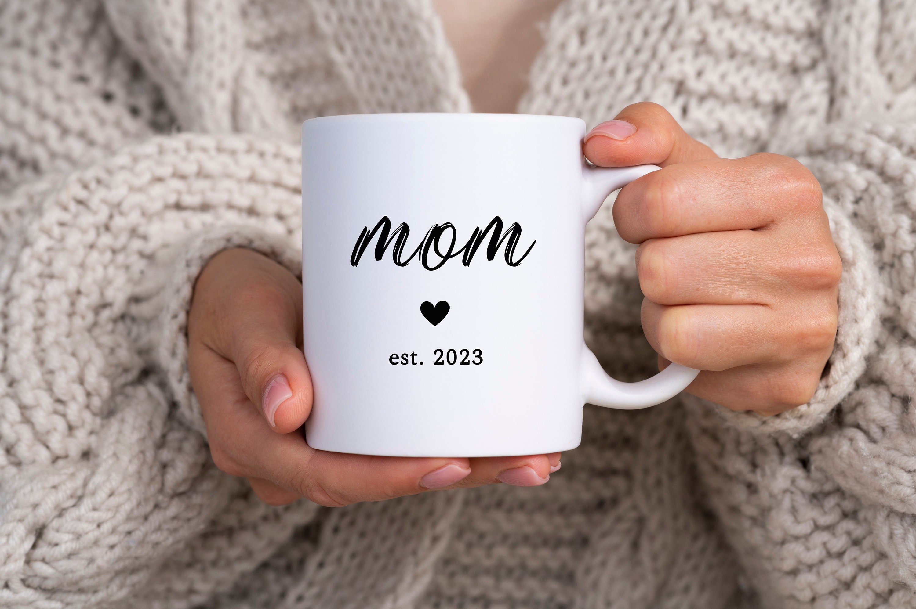 Mom Established 16oz Stainless Steel Coffee Mug, Design: MOMEST