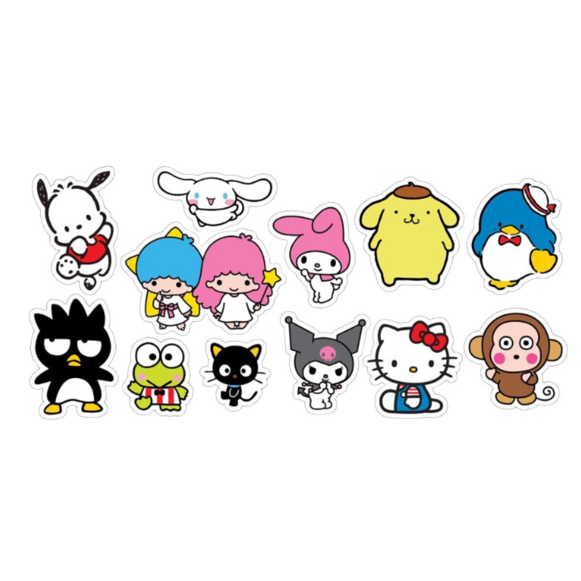 Hello Kitty Circle Stickers Etsy