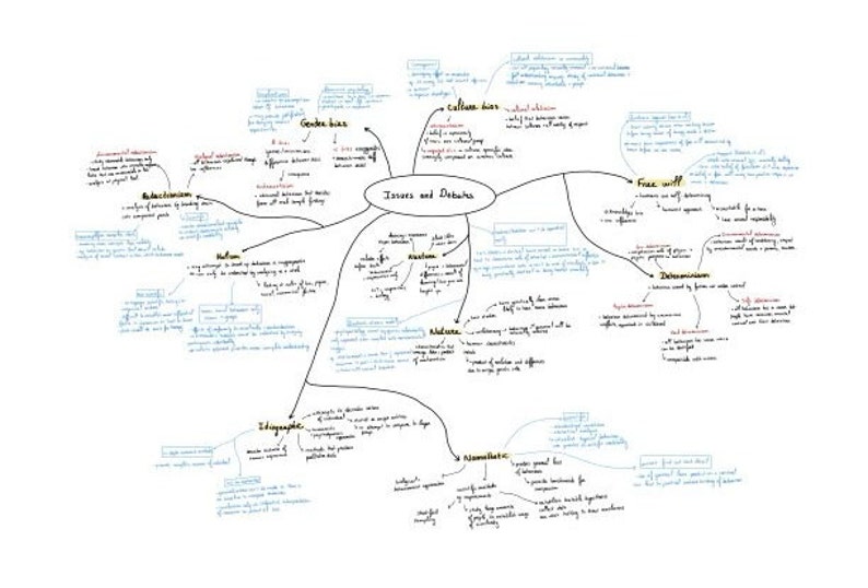 AQA A Level Psychology Issues and Debates Mind Map - Etsy
