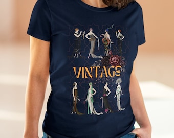 George Barbier Vintage Fashion 1920s - Women's Midweight Cotton Tee