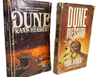 Vintage Dune & Dune Messiah Paperbacks Frank Herbert Berkeley Sci-Fi Set