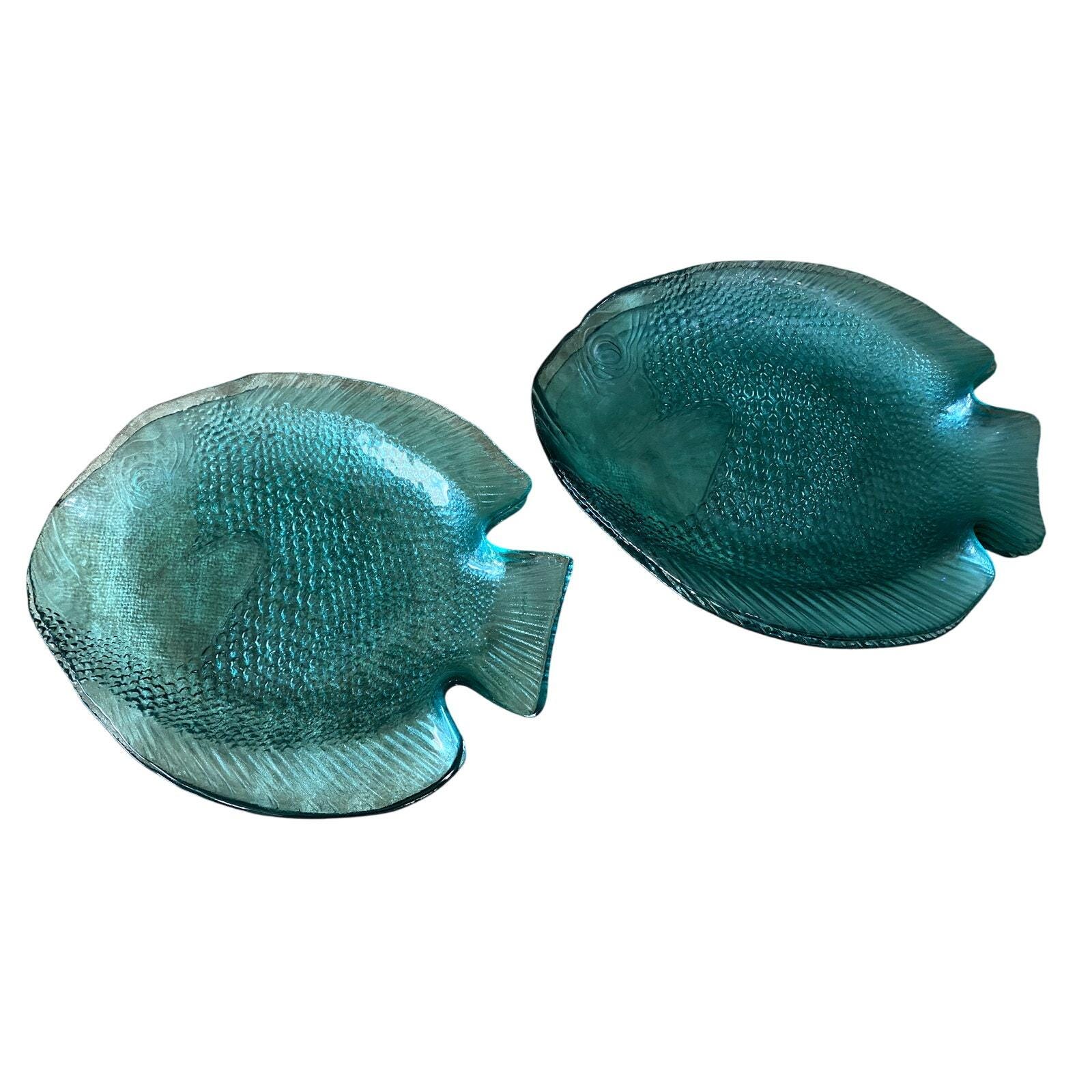 Arcoroc fish plates - Etsy 日本