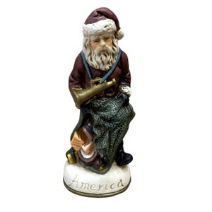 Pipka 2001 America Santa Figurine 6.5” Resin Christmas World’s Santas