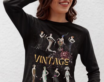 George Barbier Vintage Fashion 1920s - Unisex Jersey Long Sleeve Tee