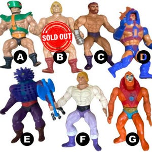 Vtg Lot of 6 He-Man Masters of the Universe MOTU Action Figures c.1980s