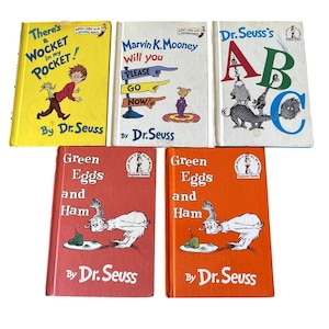 5 Vintage Dr. Seuss Bücher - Erstausgabe Book Club Editionen