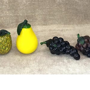 Lot of Vtg Murano Style Glass Fruit FREE SHIPPING