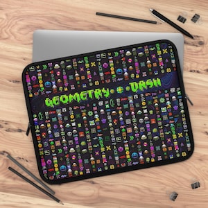 Geometry Dash Charakter Collage - Laptop Tasche