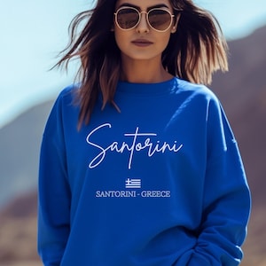 Santorini Sweatshirt, Santorini Greece Shirt, Greek Islands Shirt, Greece Sweatshirt, Santorini Gift