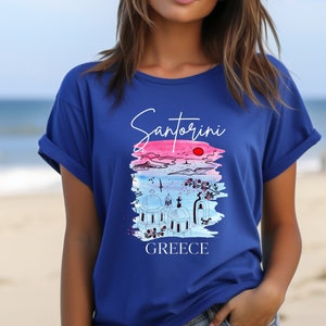 Santorini Greece Shirt For Women, Greek Island Tshirt, Santorini Shirt, Santorini Gift, Greece Souvenir