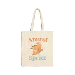 Tote Bag Aperol Spritz In Cotone - Borsa Spiaggia Viaggio Regalo Shopping