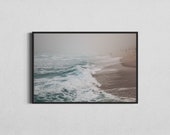Dramatic Ocean Fine Art Print - rough waves Landscape Photo, living room Home Decor, perfect Gift for Nature Lovers, beach vibes