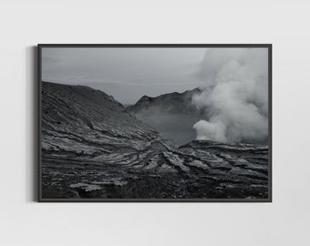 Mt Ijen Java Abstract Landscape Fine Art Print - Vulcan Photograph, Fine Art Home Decor, perfect Gift for Nature Lovers, 24 x 36'' Print