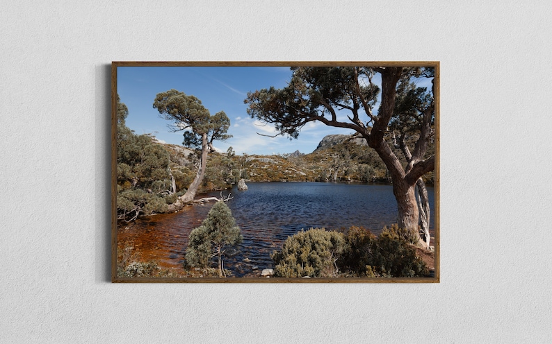 Cradle Mountain Dove Lake Fine Art, Scenic Landscape Photo of Tasmanian Wilderness, 24 x 36 Print, decorative Artwork for Nature Lovers image 1