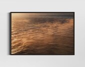 minimalistic sunset Ocean Fine Art Print, dreamy meditative waves, Sunset Fine Art Home Decor, Gift for Nature Lovers, 24 x 36'' Print