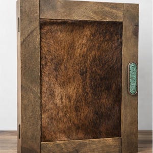 Cowhide Jewelry Box | Western Wall Hanging Storage with Mirror