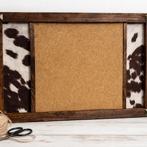 Cowprint Corkboard | Western Studded Bulletin Board