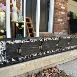 5 Cowprint Coat Rack | Entry Way Decor | Home Decor | Coat Hook ...