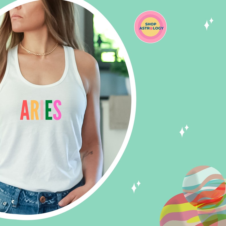 Aries Racerback Tank Aries Horoscope Tank Top Aries Zodiac Shirt Aries ...