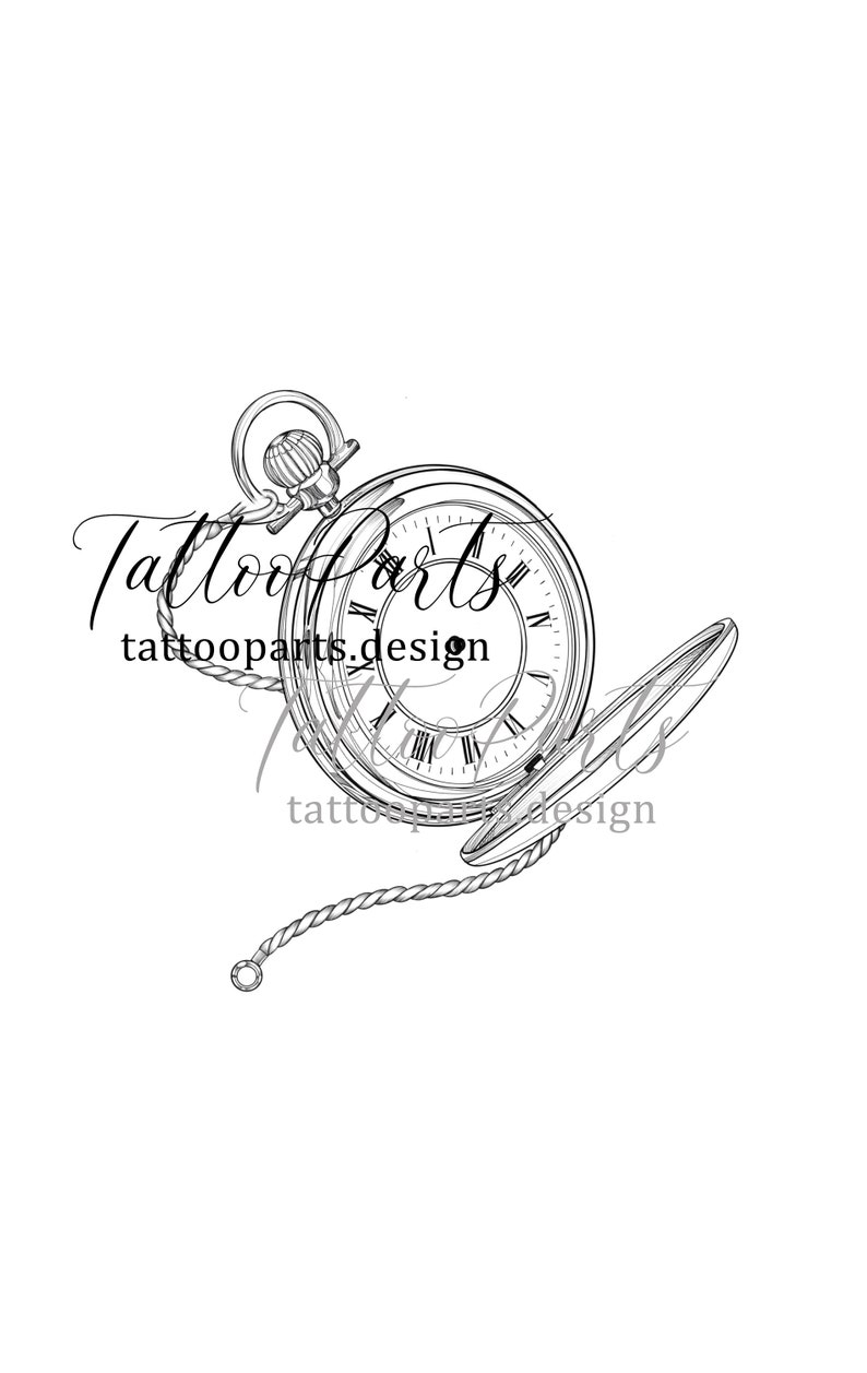 Pocket Watch Stencil Etsy