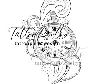 Képtalálat a következőre pocket watch tattoo design  Pocket watch  tattoos Pocket watch tattoo design Watch tattoo design